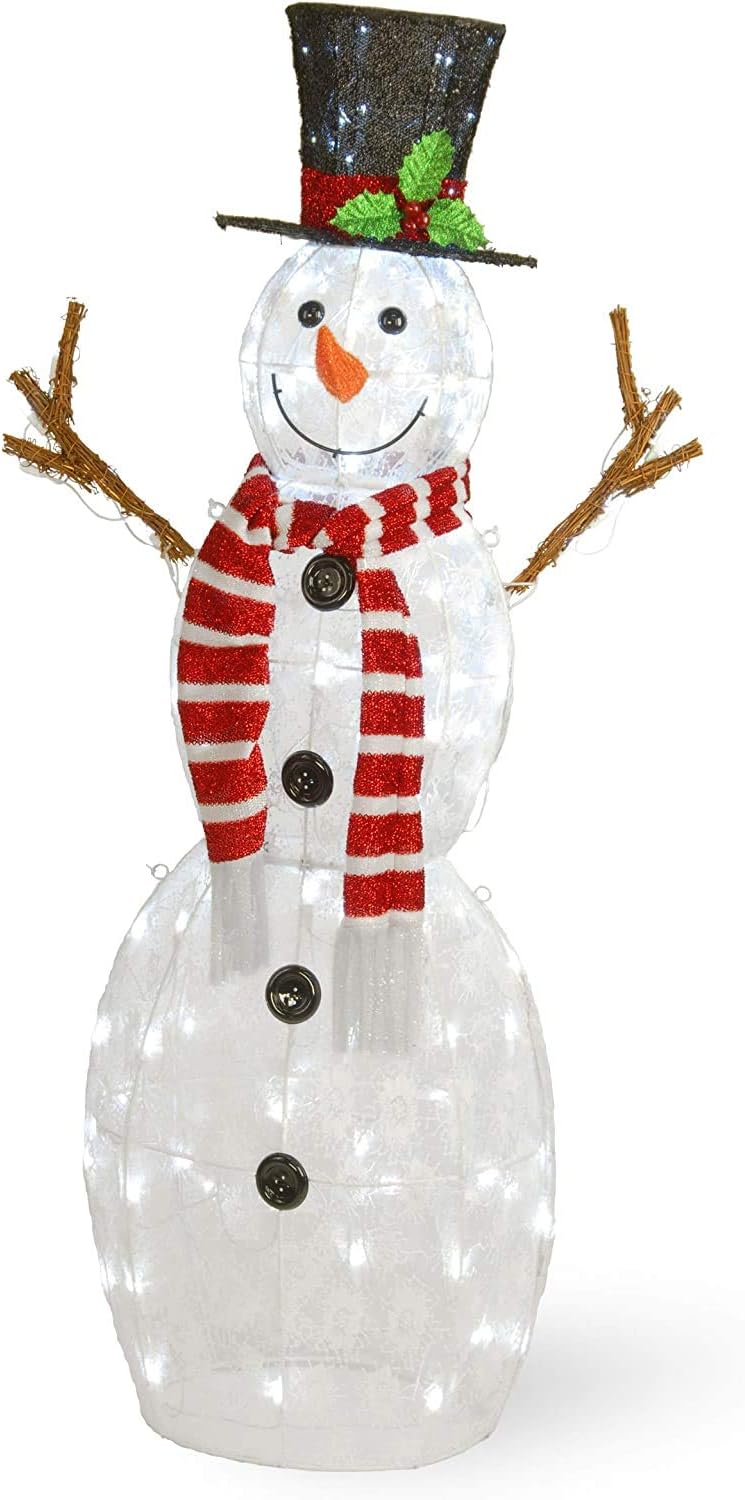 National Tree Company Artificial Christmas Décor / Includes Pre-strung White Lights and Ground Stakes /