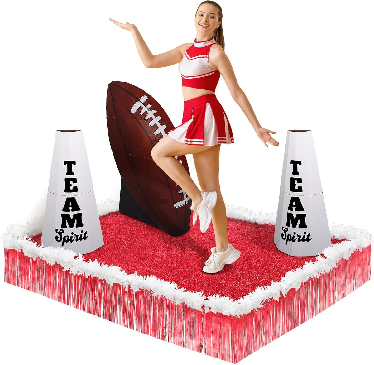Sosation Red Football Parade Float Decorations for Trailer, 11pcs / Homecoming Float Decor, Team School