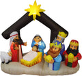 6 FT Christmas Inflatable Nativity Scene with Three Kings / Outdoor/Indoor Yard Blow-Up, Built-in Lights,