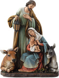 Joseph's Studio by Roman - 7.5" H Slim Profile Holy Family with Animals Nativity Figure, Religious Christma