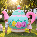 Thenshop 7 FT Tea Party Inflatable Decoration, Giant Pastel Teapot with Built-in LED Lights Tea Party Blow up