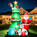 10FT Christmas InflatableTree Santa Penguin Polar Bear Yard Decor